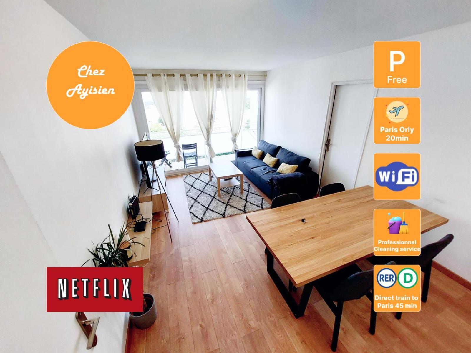 Beautiful & Cosy 3 Bedrooms Full Accommodation Ris-Orangis Extérieur photo